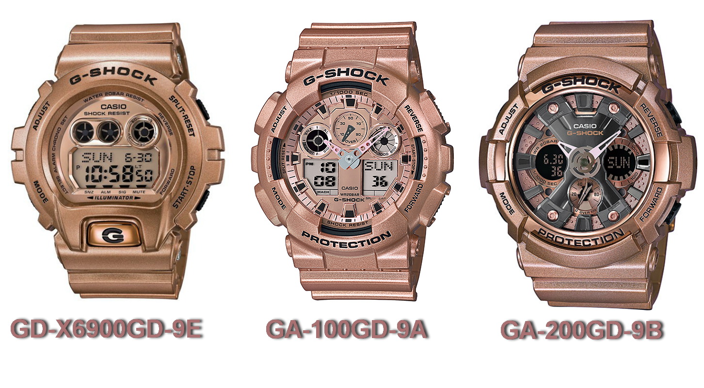 Золотые G-Shock red gold collection